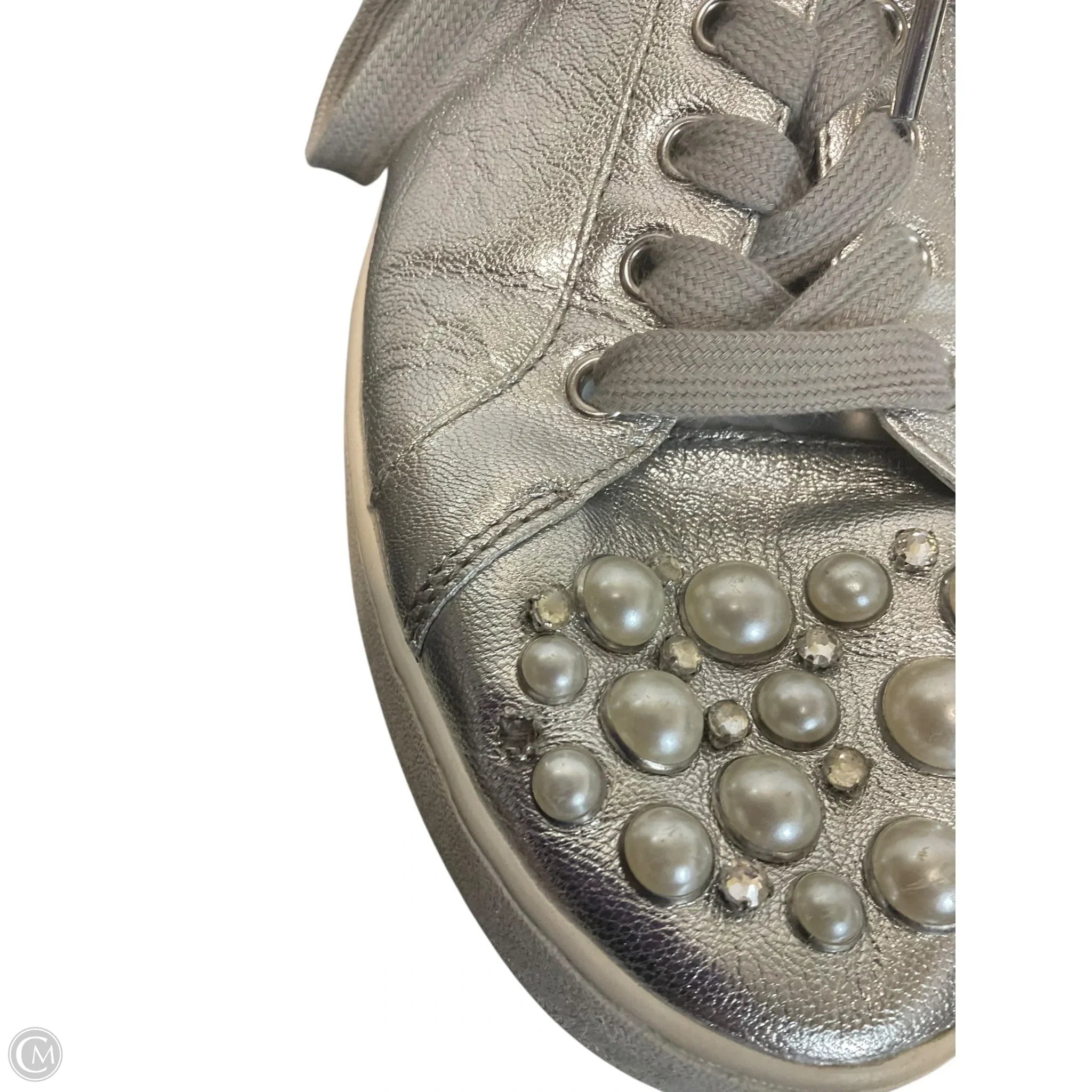 Shoes Designer By Michael Kors In Silver, Size: 9.5