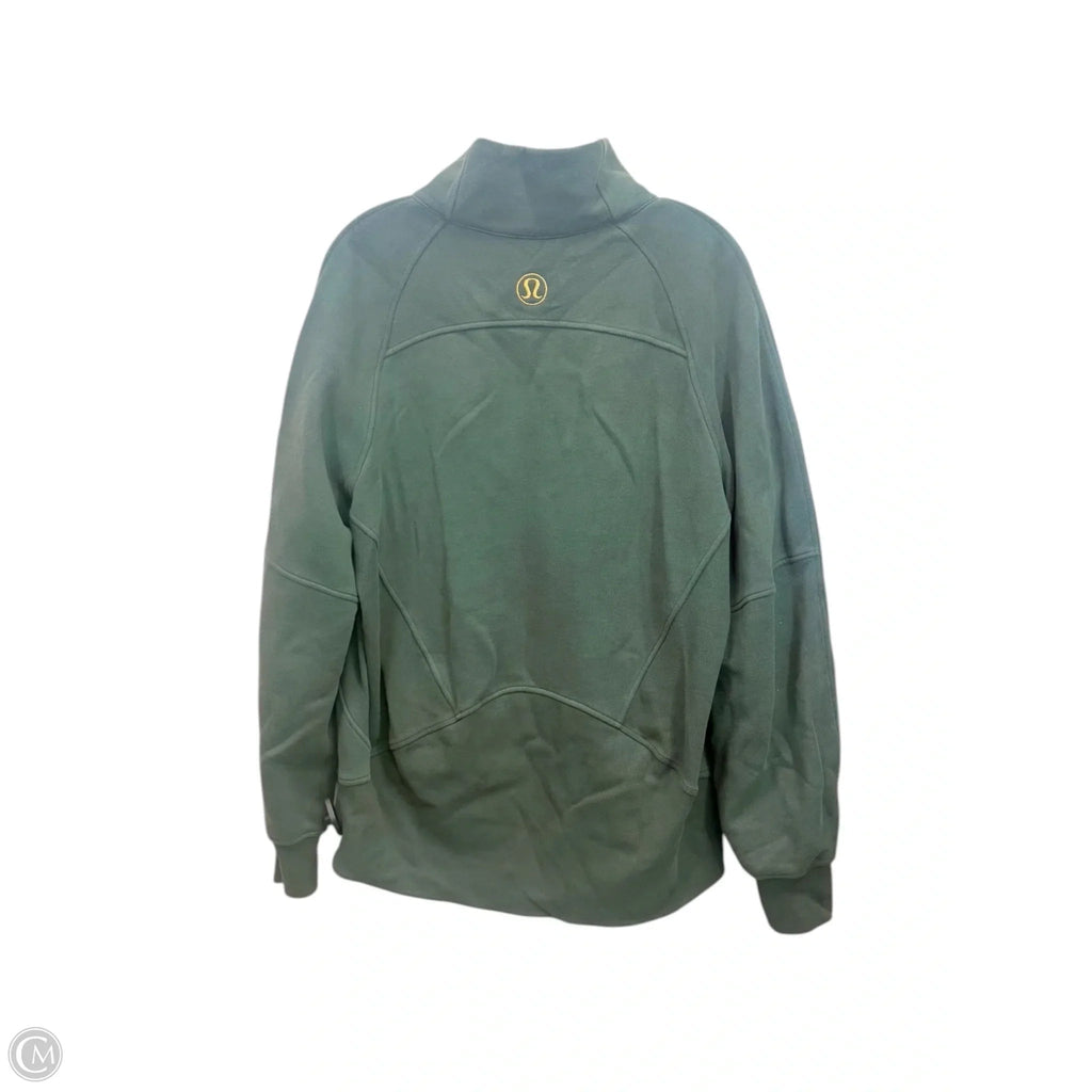Athletic Sweatshirt Collar By Lululemon In Gold & Green, Size: M