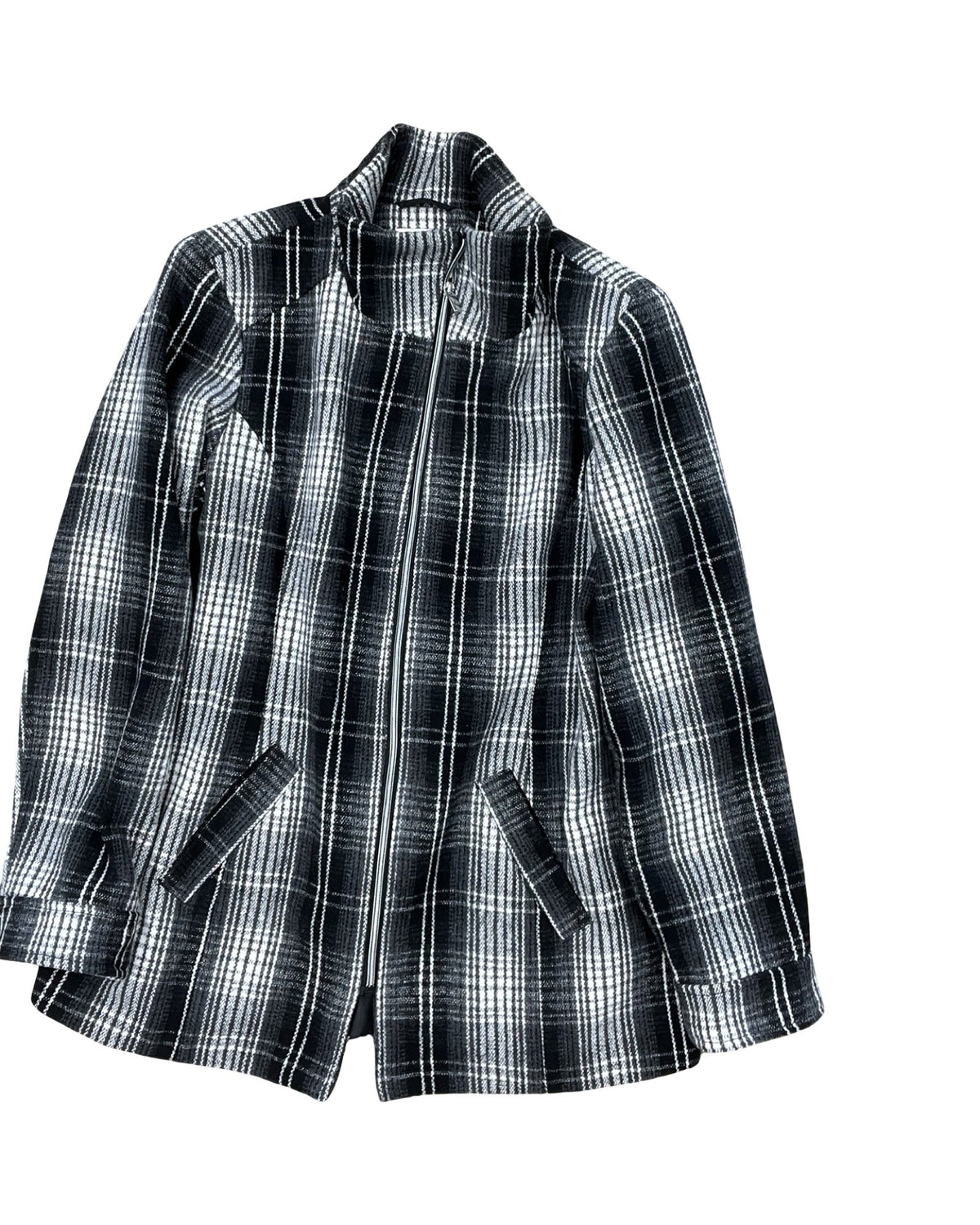 Jacket Shirt By Faded Glory In Black & White, Size:L