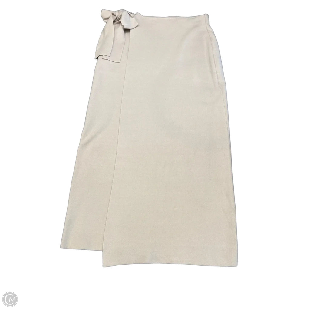 Skirt Midi By Milano In Beige, Size: S