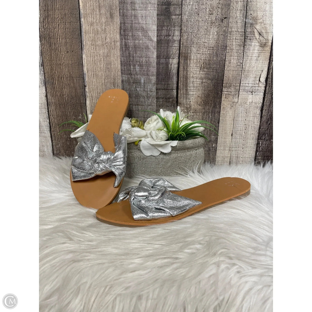 Sandals Flats By A New Day In Silver, Size: 6.5