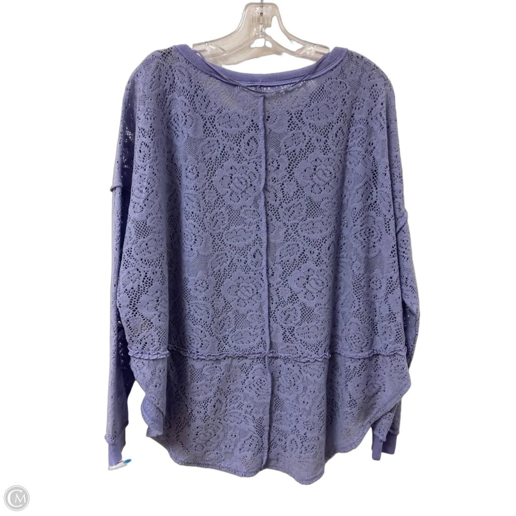 Top Long Sleeve By Free People In Purple, Size: M
