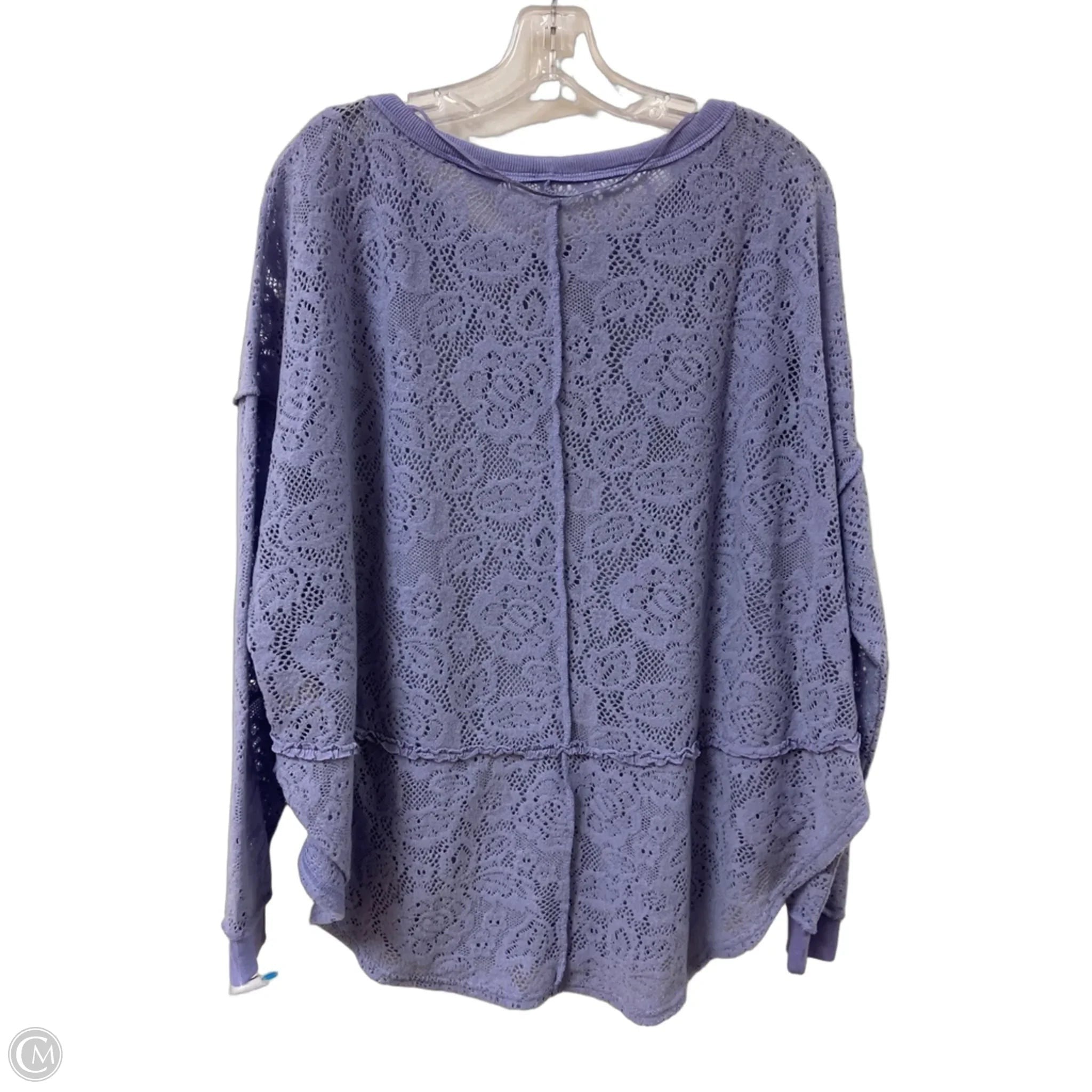 Top Long Sleeve By Free People In Purple, Size: M