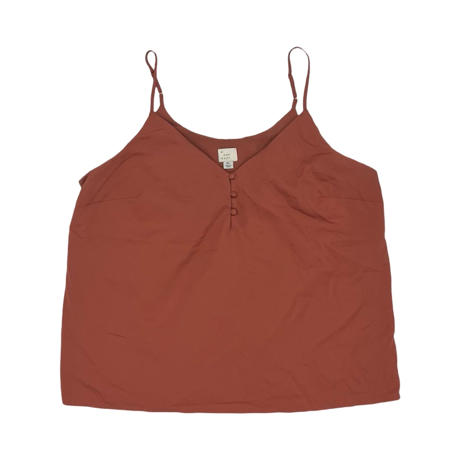 Blouse Sleeveless By A New Day In Orange, Size:Xl