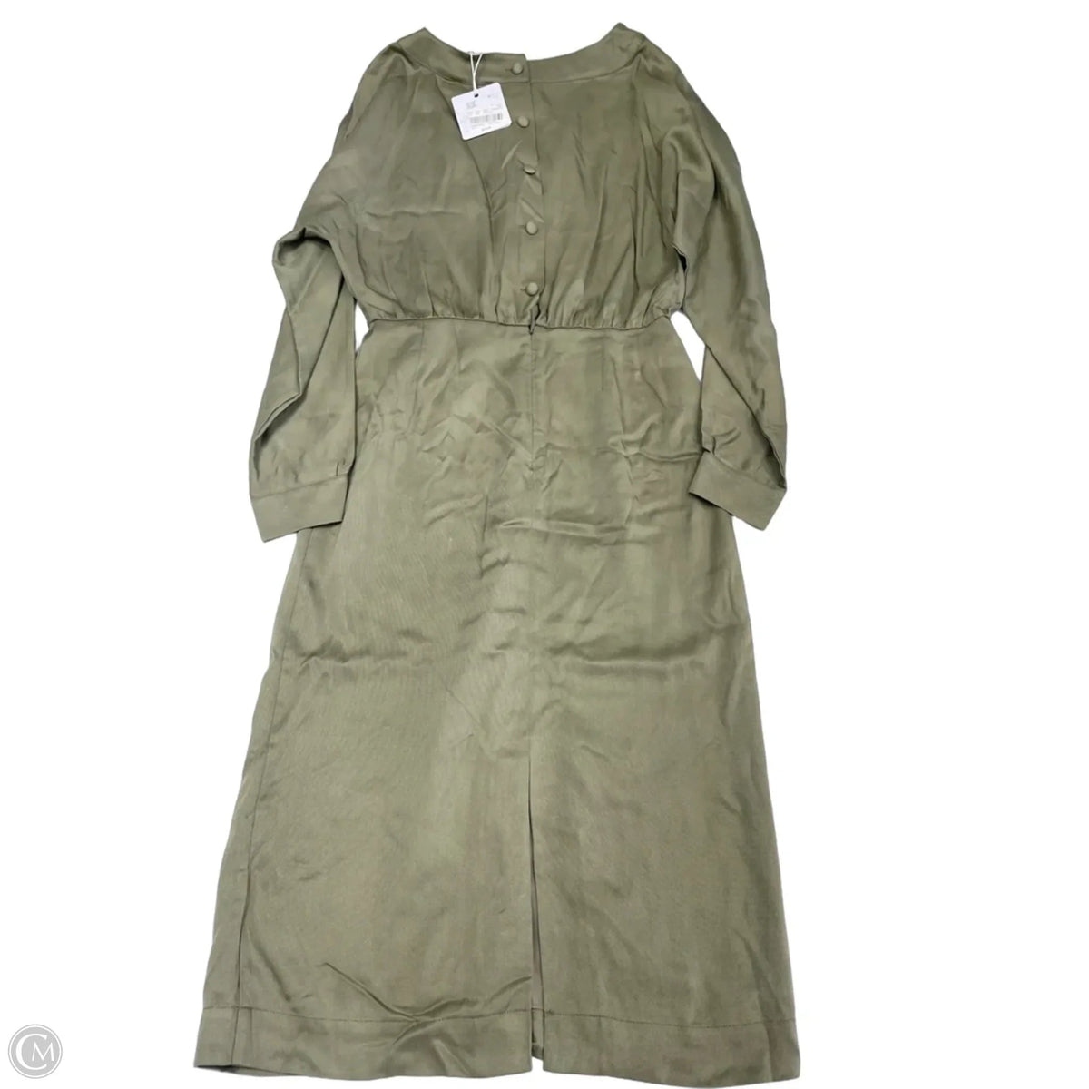 Dress Casual Midi By Cmc In Green, Size: S