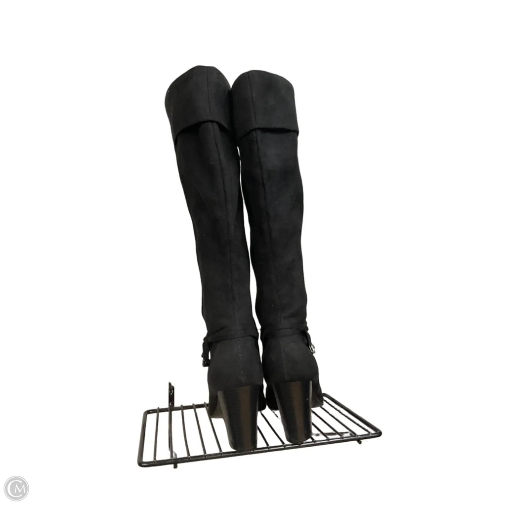 Boots Mid-calf Heels By Predictions In Black, Size: 9