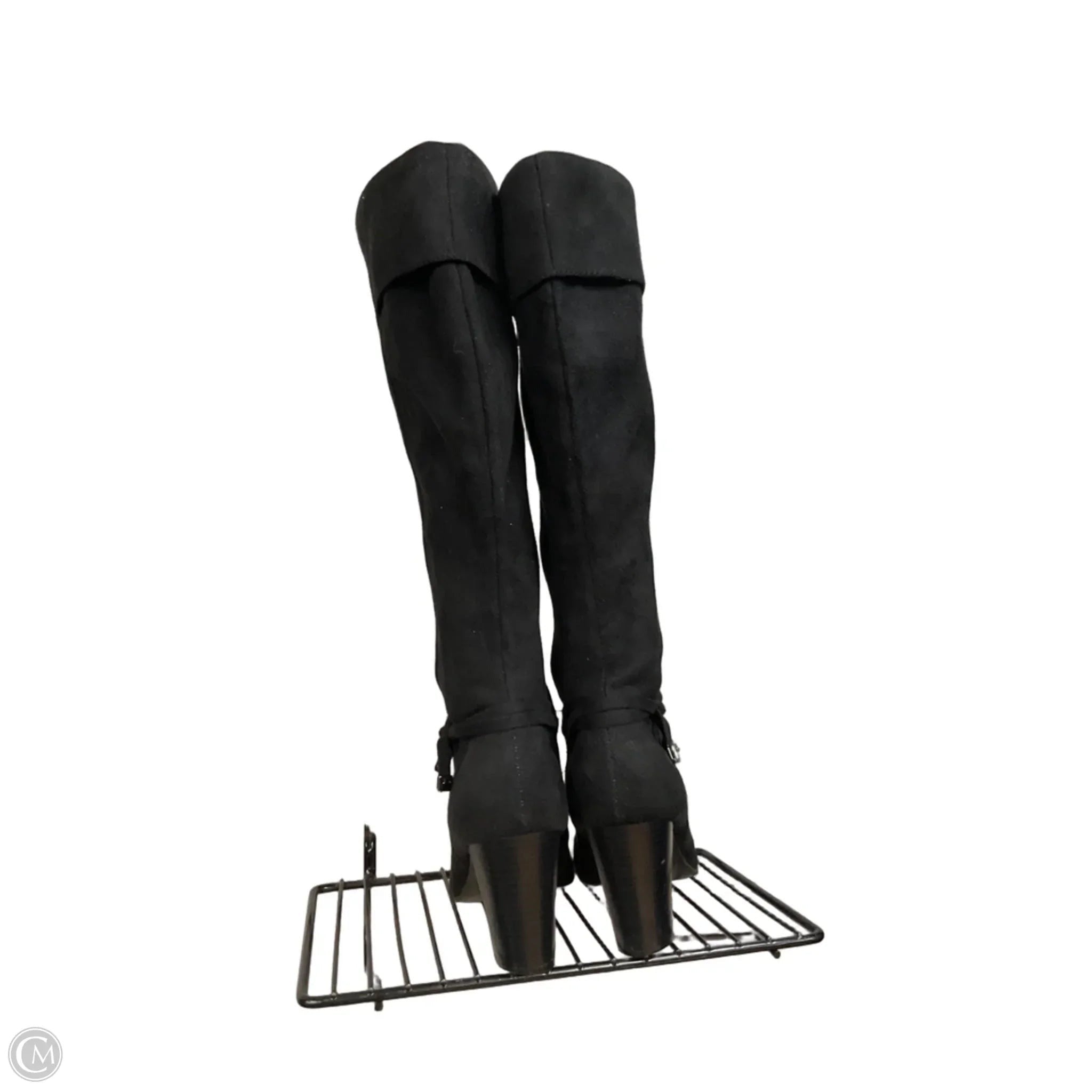 Boots Mid-calf Heels By Predictions In Black, Size: 9