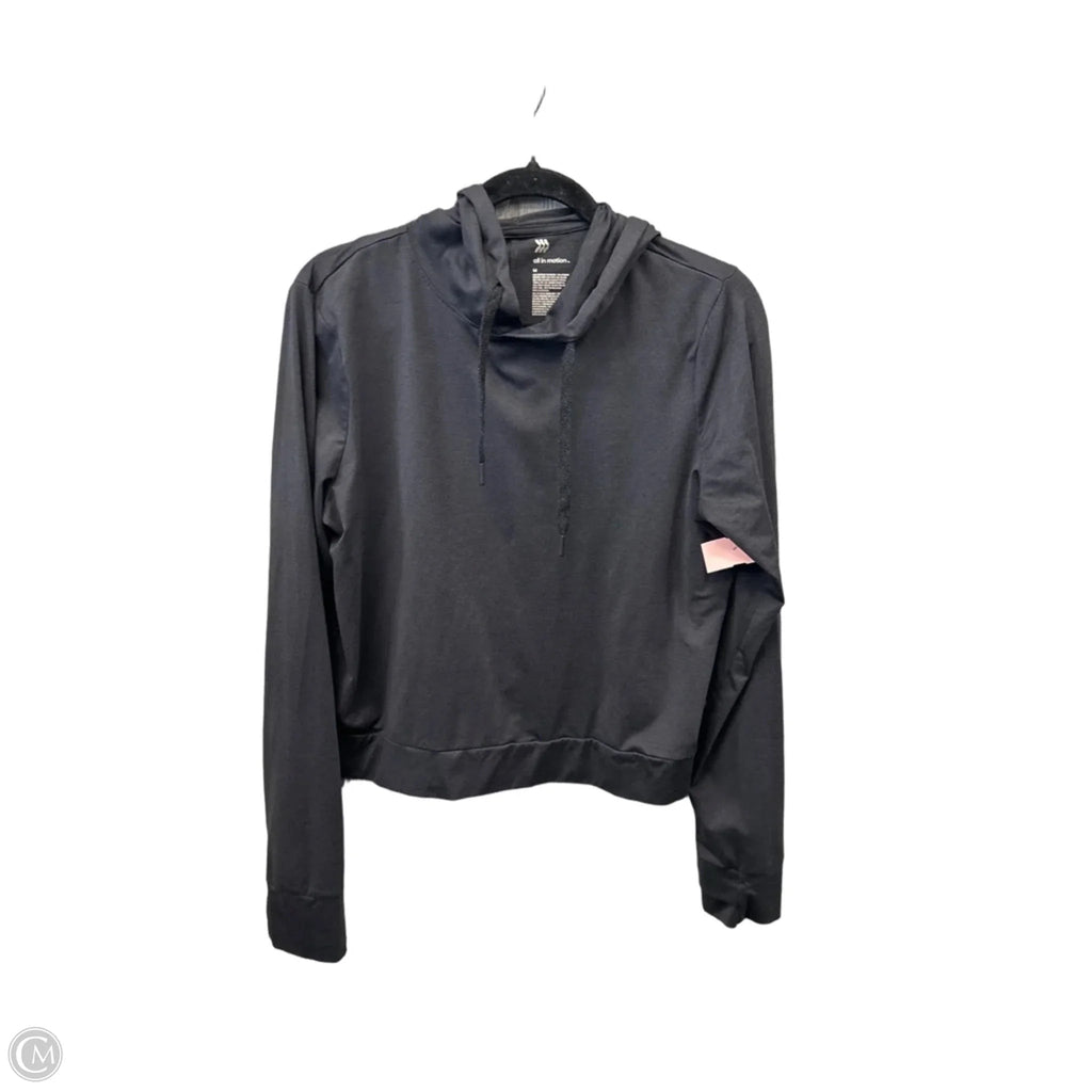 Athletic Top Long Sleeve Hoodie By All In Motion In Black, Size: M