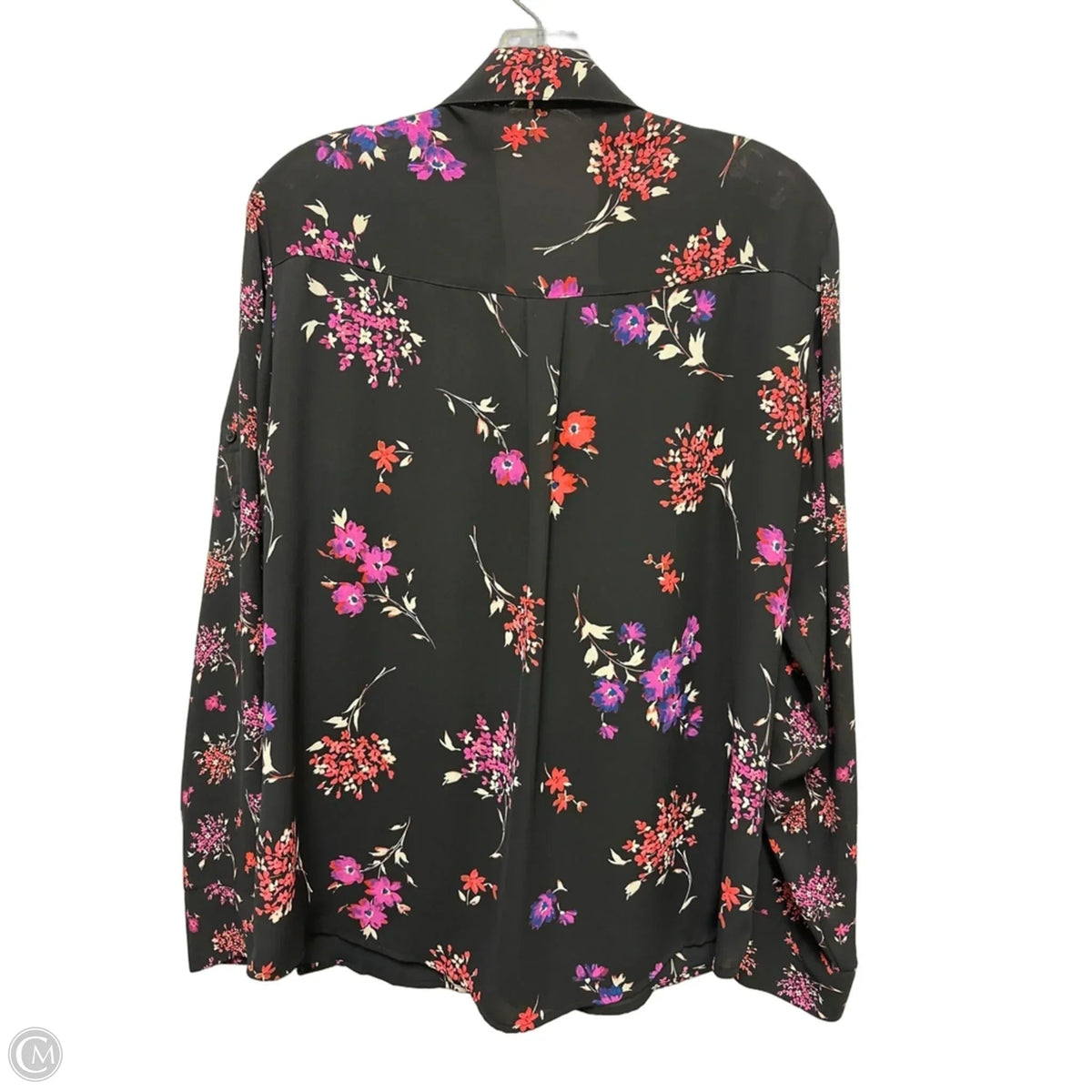 Blouse Long Sleeve By Express In Floral Print, Size: L
