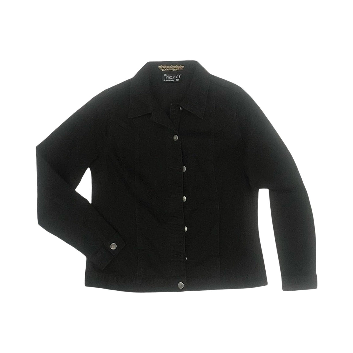 Jacket Denim By Women With Control In Black Denim, Size:Xs