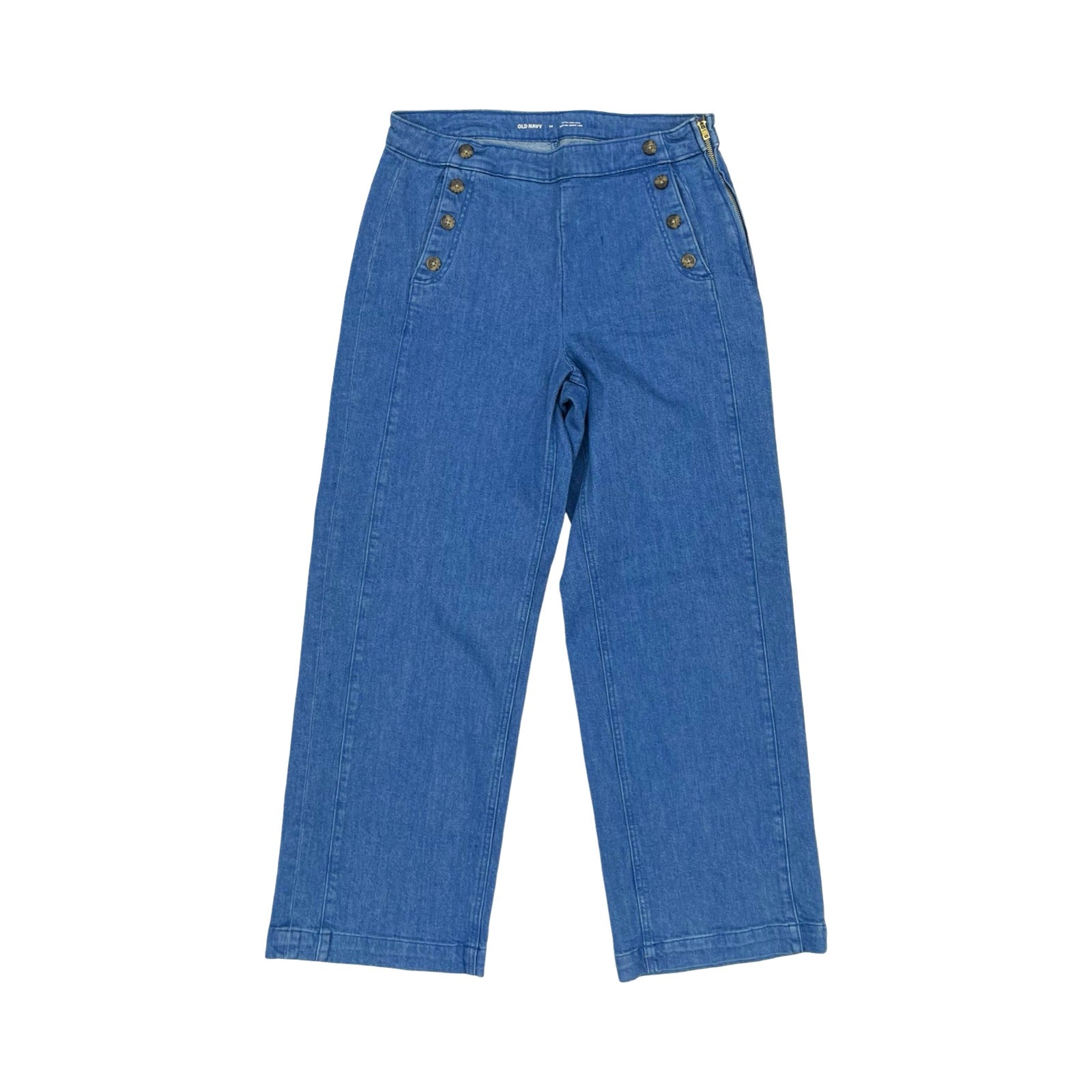 Jeans Wide Leg By Old Navy In Blue Denim, Size:14