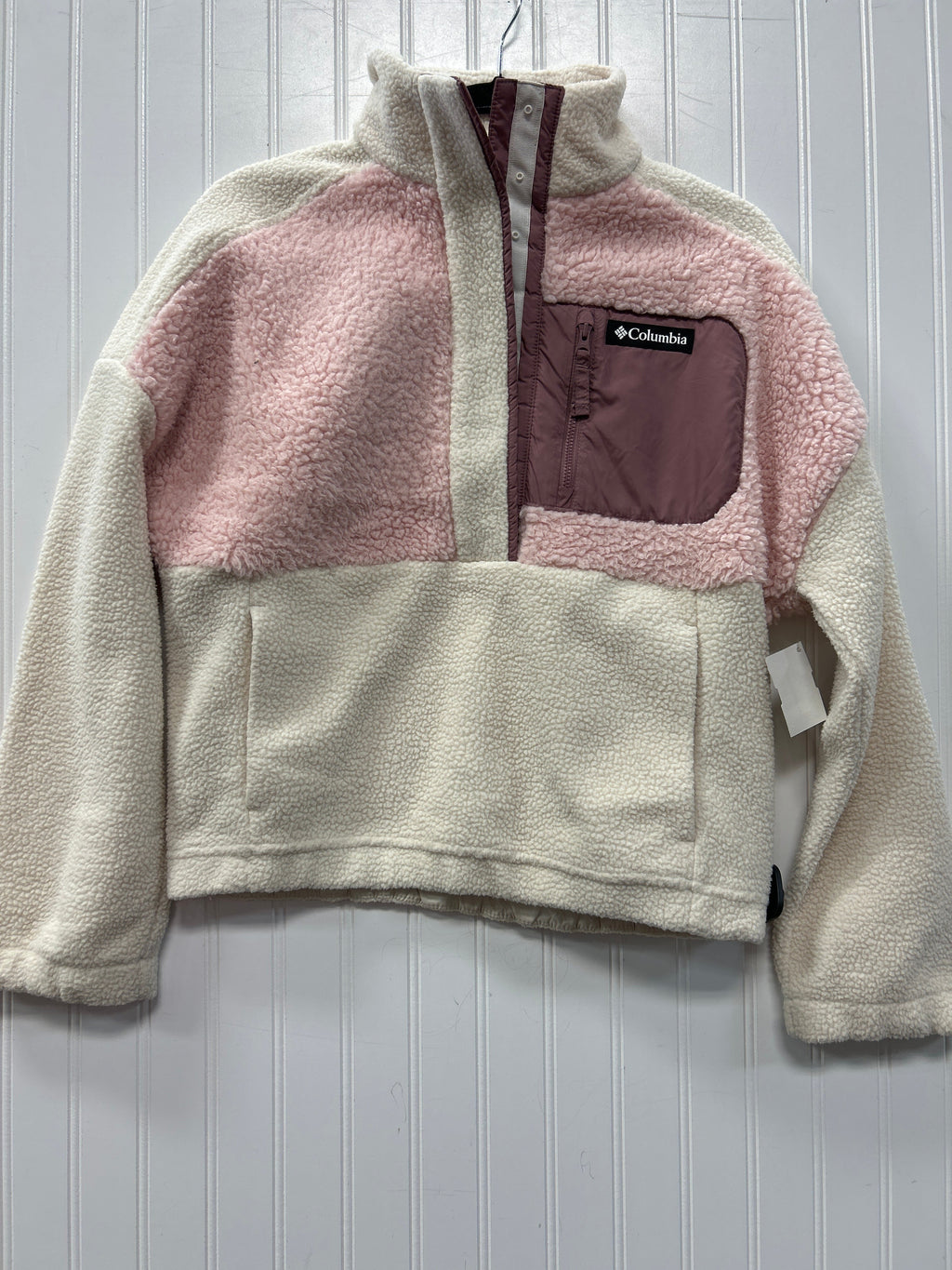 Athletic Fleece By Columbia In Pink & Tan, Size:S