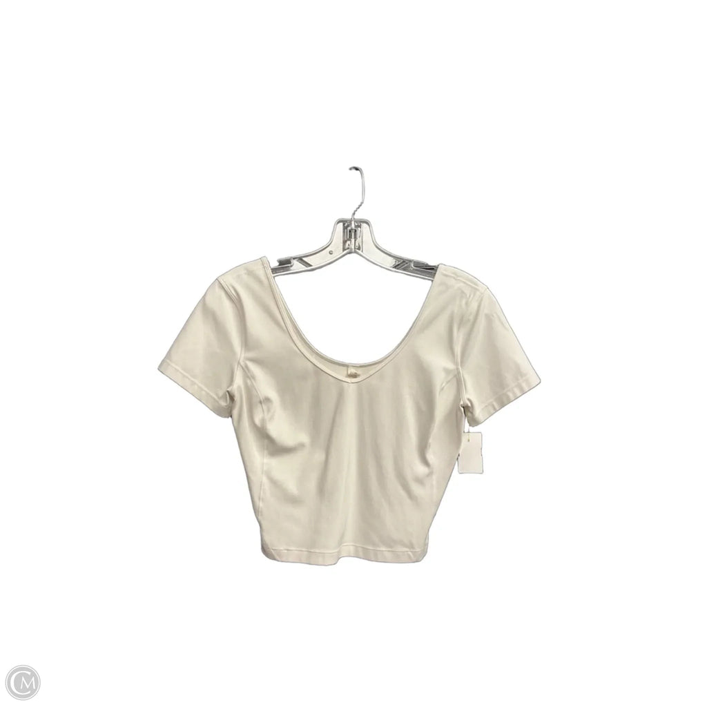 Athletic Top Short Sleeve By Lululemon In White, Size: 6