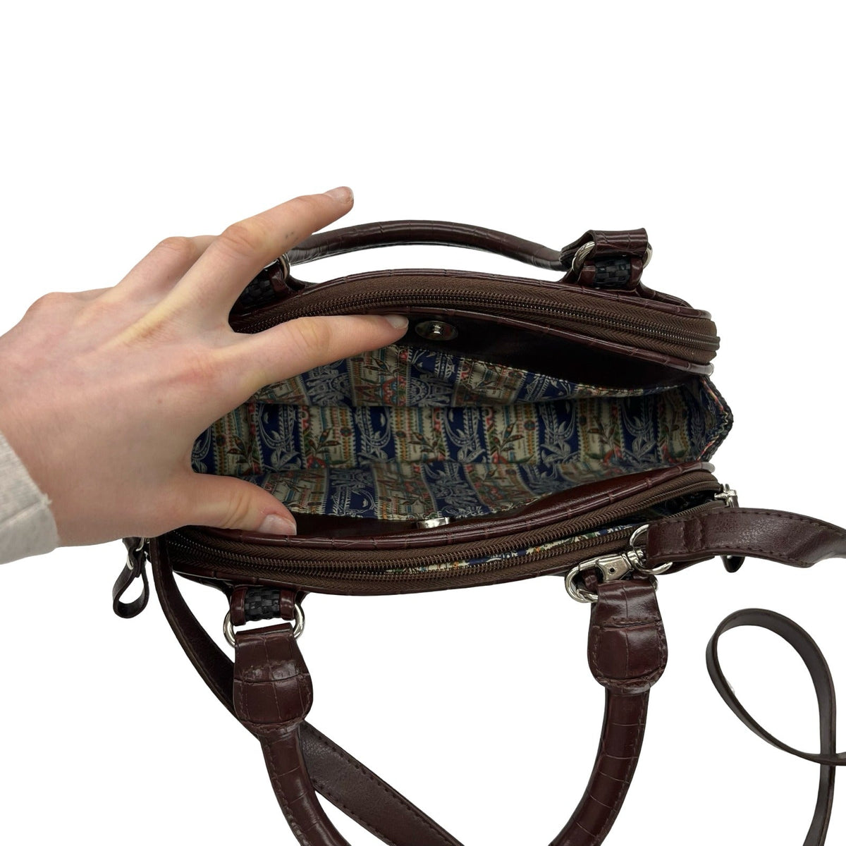 Handbag By Bueno In Black & Brown, Size:Medium