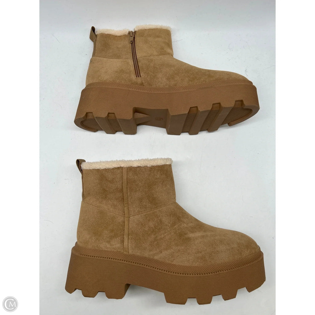 Boots Ankle Heels By Clothes Mentor In Beige, Size: 11