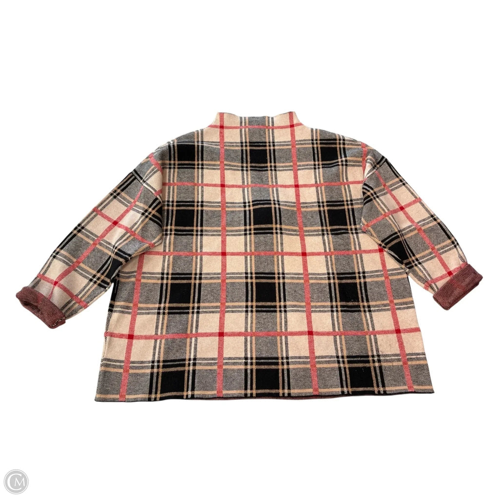 Sweater By Tahari In Plaid Pattern, Size: 2x
