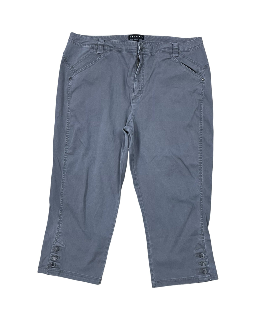 Jeans Cropped By Tribal In Grey, Size:14