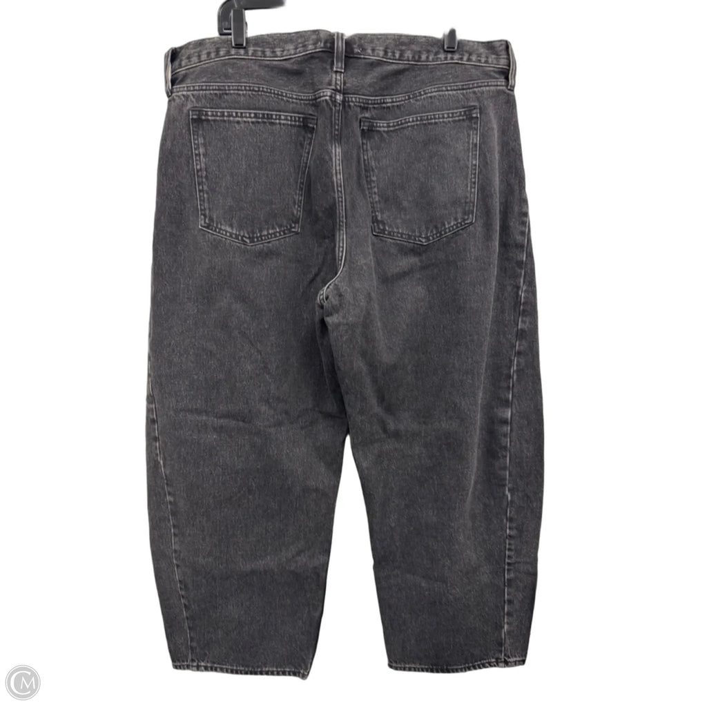 Jeans Straight By Abercrombie And Fitch In Black Denim, Size: 16