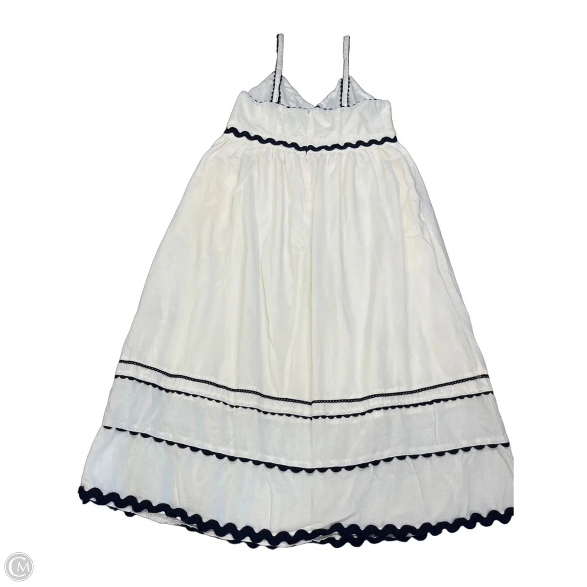 Dress Casual Midi By Clothes Mentor In Black & Cream, Size: M