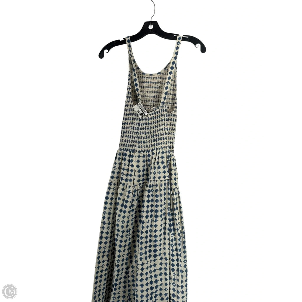 Dress Casual Maxi By Madewell In Blue & White, Size: M