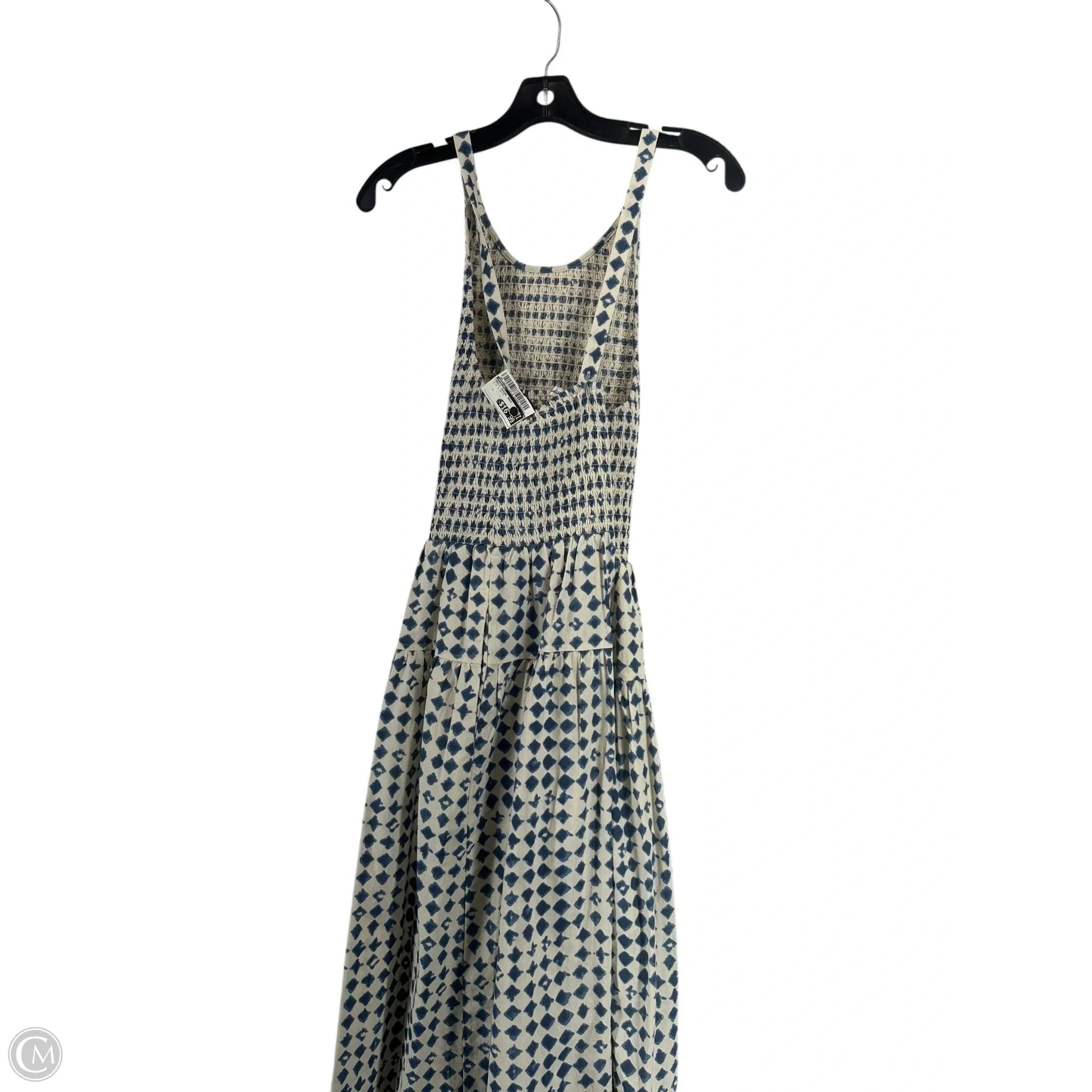 Dress Casual Maxi By Madewell In Blue & White, Size: M