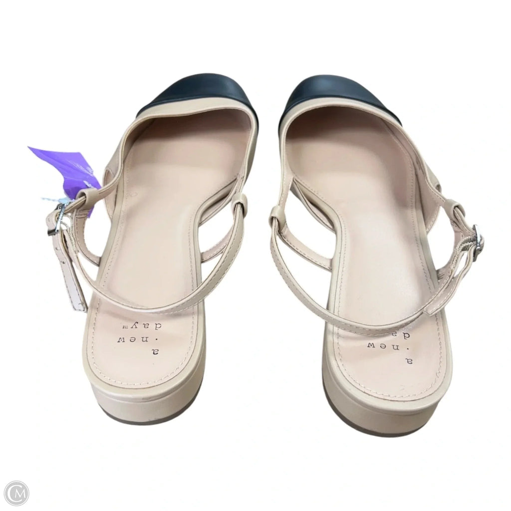 Shoes Flats By A New Day In Black & Cream, Size: 11