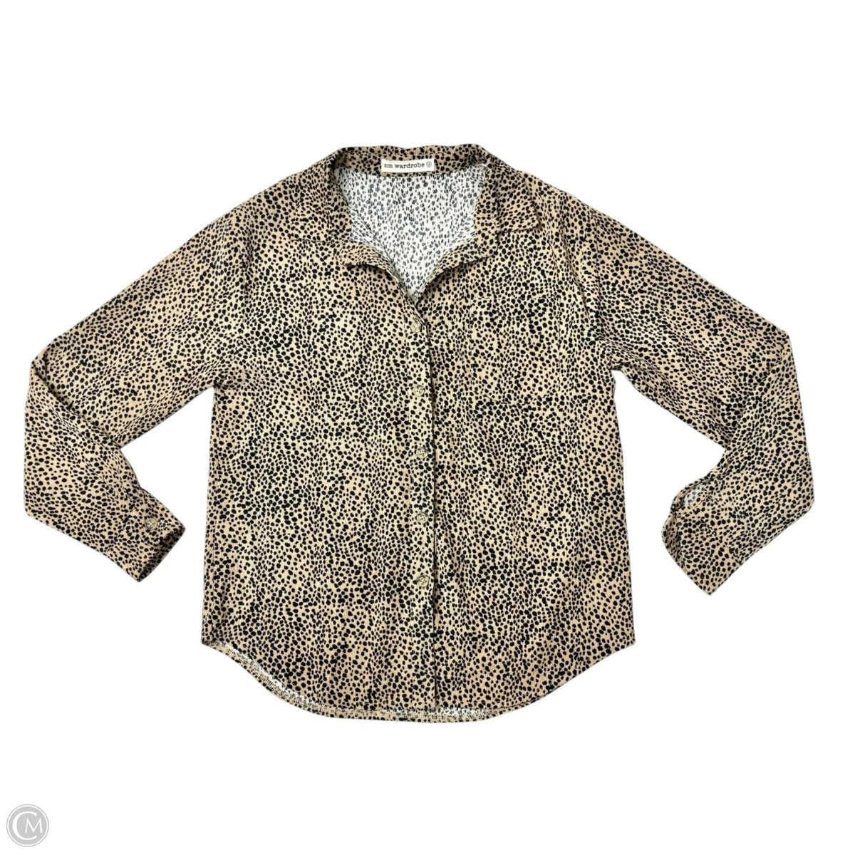 Jacket Shirt By SM Wardrobe In Animal Print, Size: M
