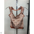 Top Sleeveless By Abercrombie And Fitch In Brown & White, Size: Xl
