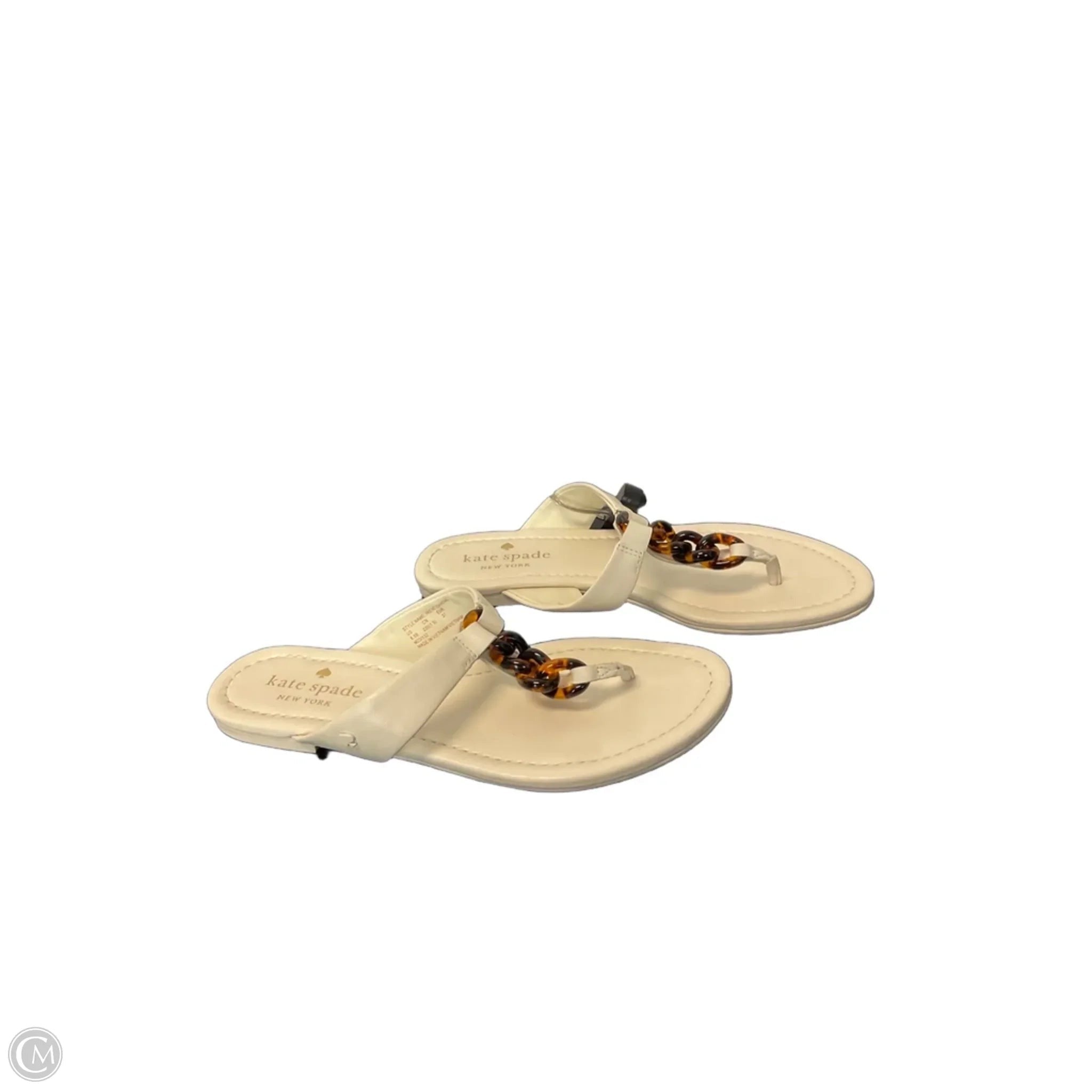 Sandals Designer By Kate Spade In Cream, Size: 6.5