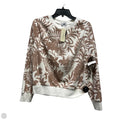 Top Long Sleeve By Evereve In Tan & White, Size: S