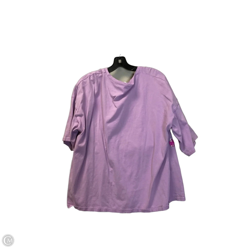 Top Short Sleeve By Peach Love Cream California In Purple, Size: L
