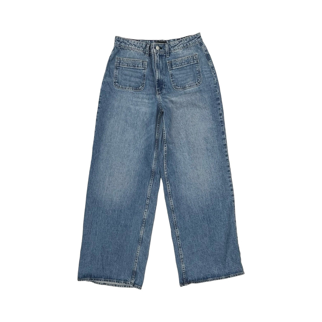 Jeans Wide Leg By Free Assembly In Blue Denim, Size:14