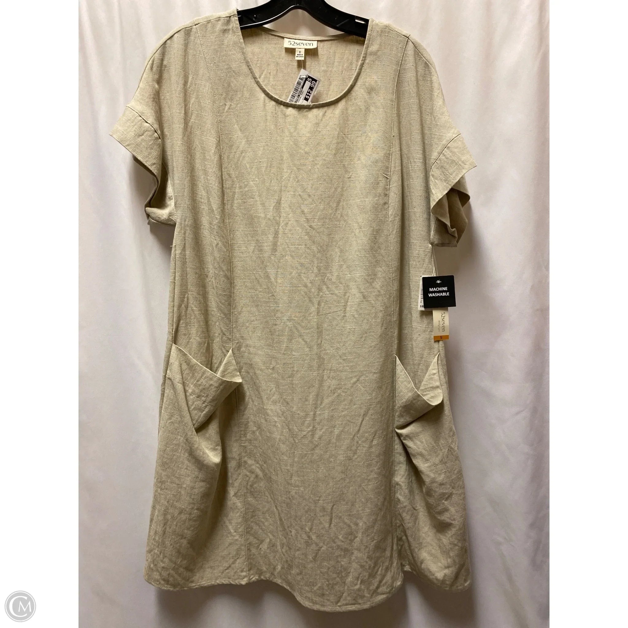 Dress Casual Midi By Clothes Mentor In Beige, Size: S