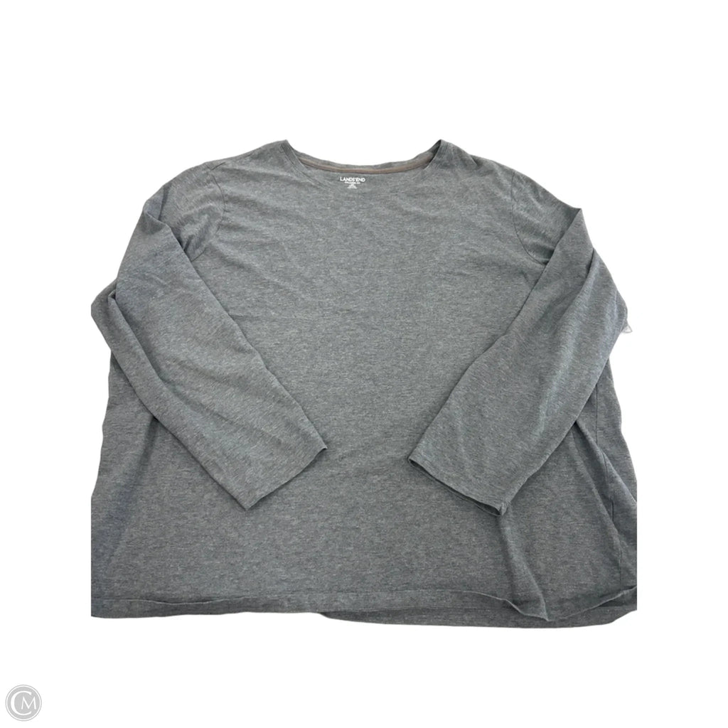 Top Long Sleeve By Lands End In Grey, Size: 2x