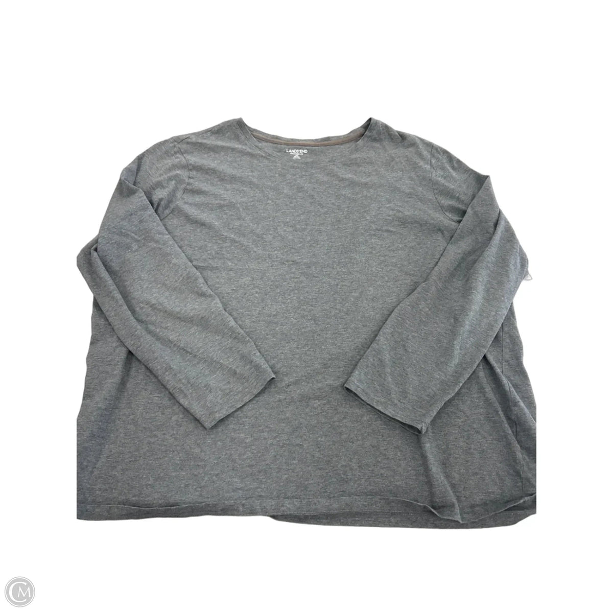 Top Long Sleeve By Lands End In Grey, Size: 2x