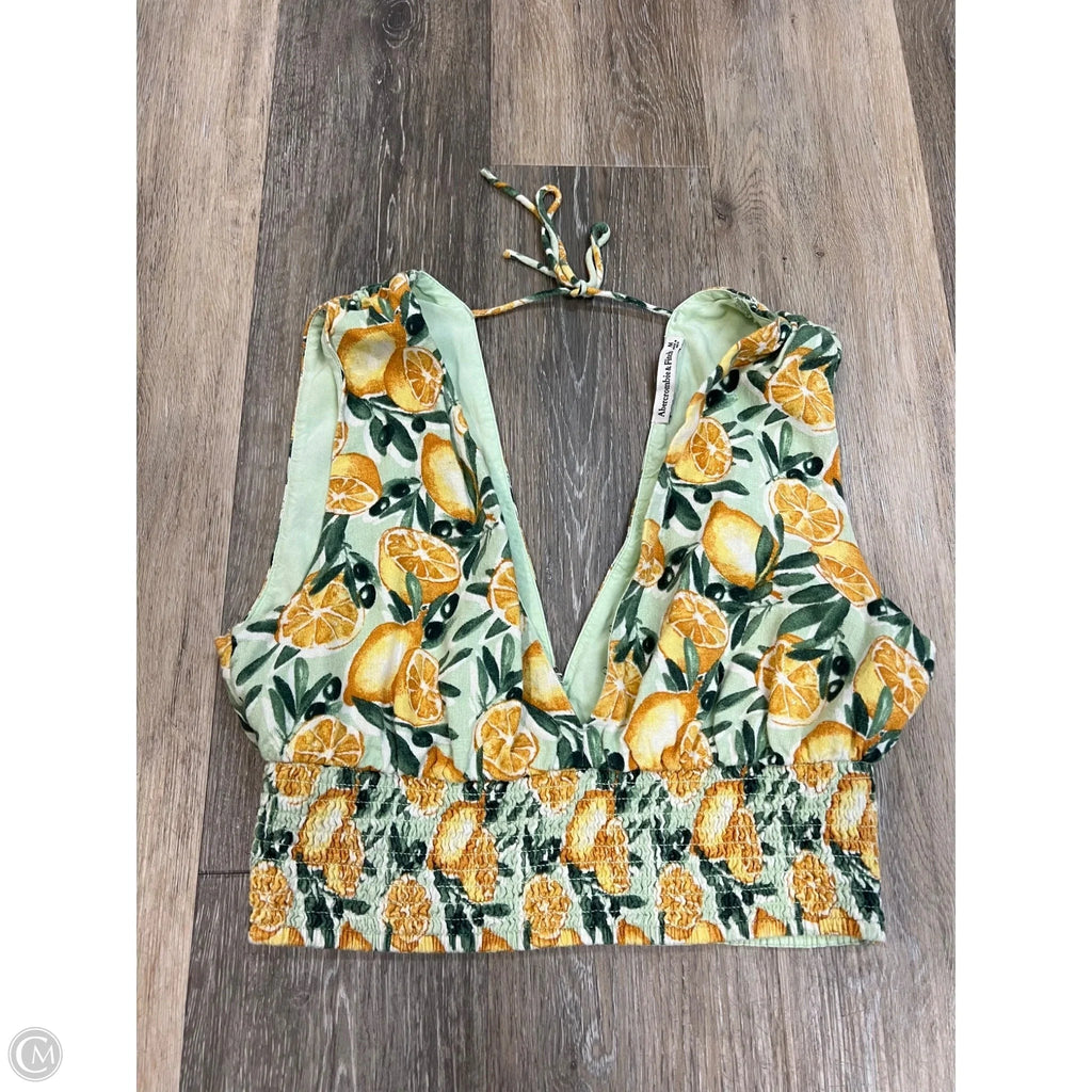 Top Sleeveless By Abercrombie And Fitch In Green, Size: M