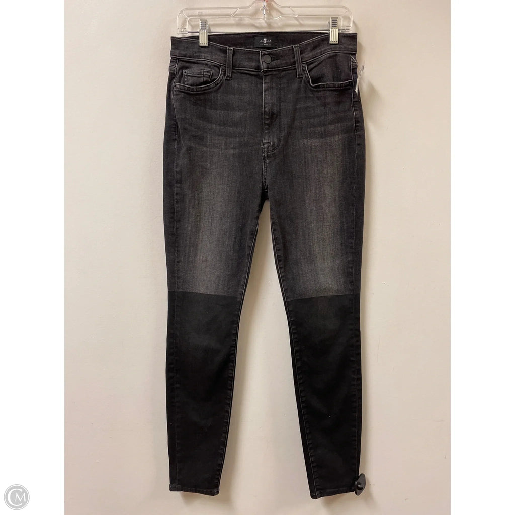 Jeans Skinny By 7 For All Mankind In Grey Denim, Size: 10