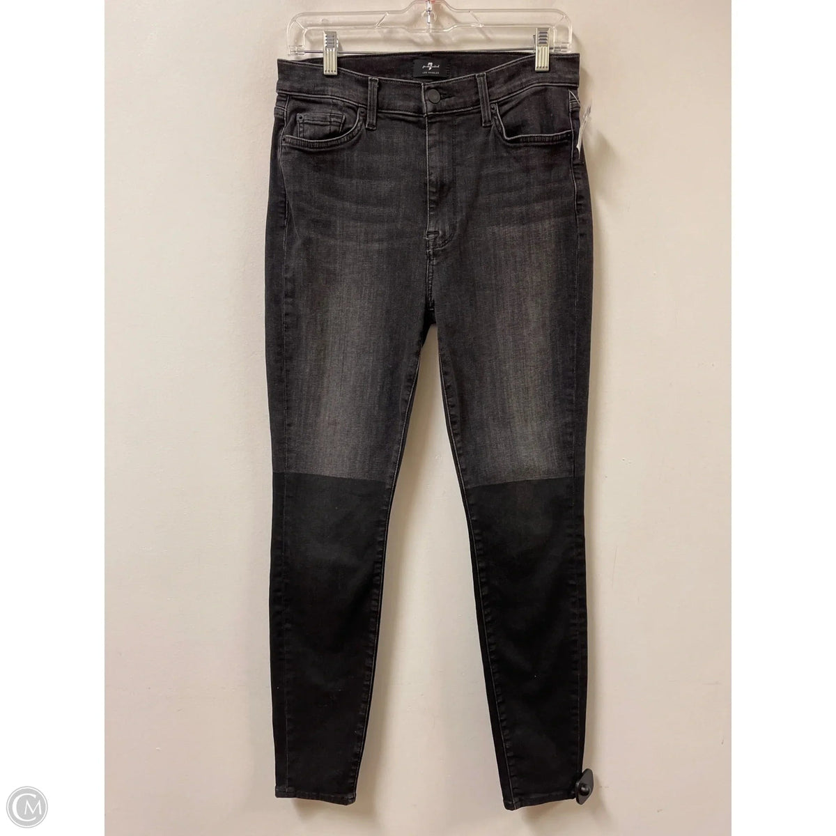 Jeans Skinny By 7 For All Mankind In Grey Denim, Size: 10