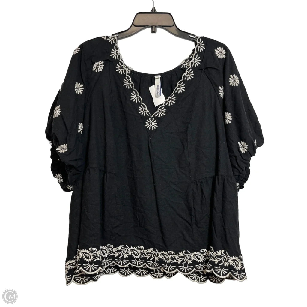 Top 3/4 Sleeve By Torrid In Black, Size: 3x