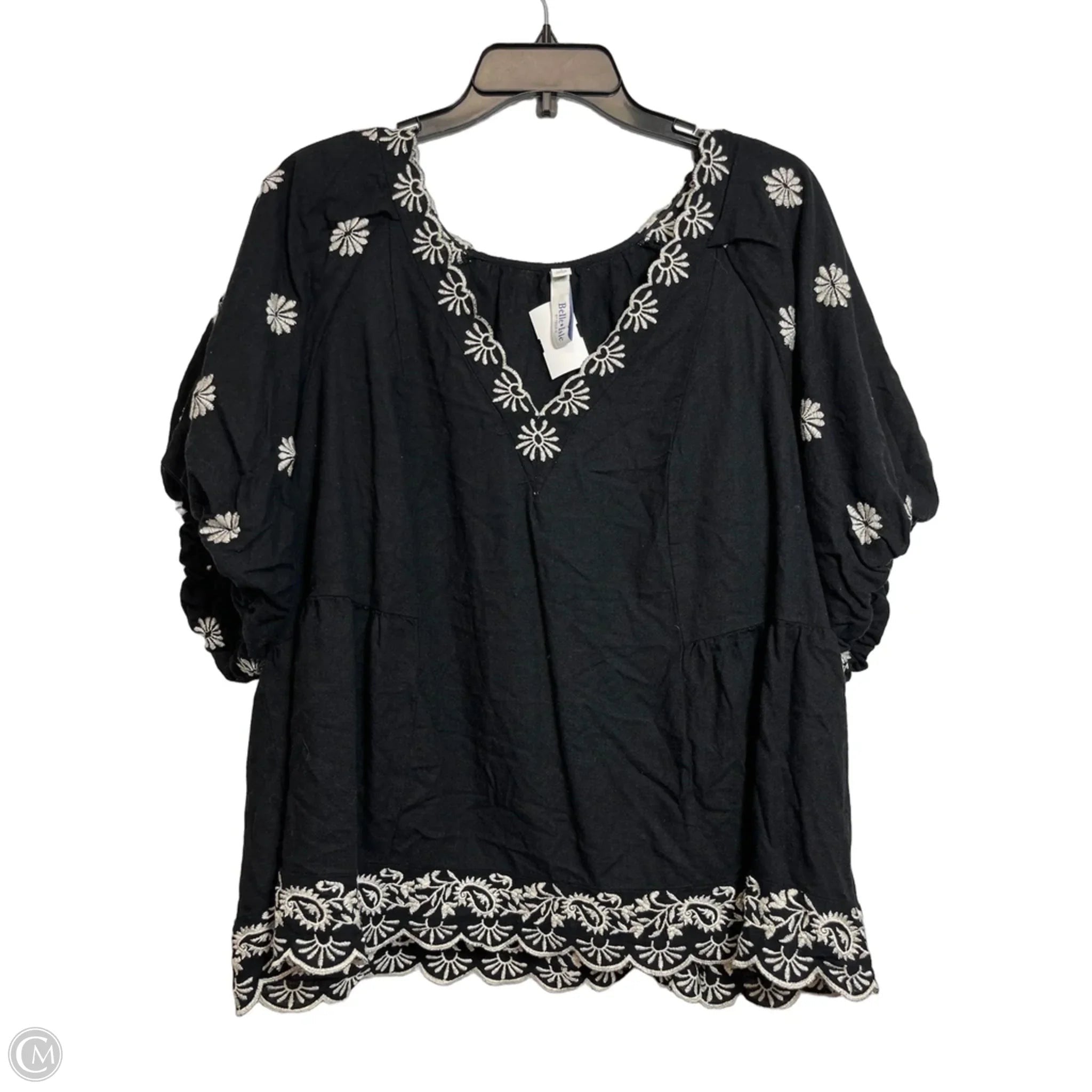 Top 3/4 Sleeve By Torrid In Black, Size: 3x