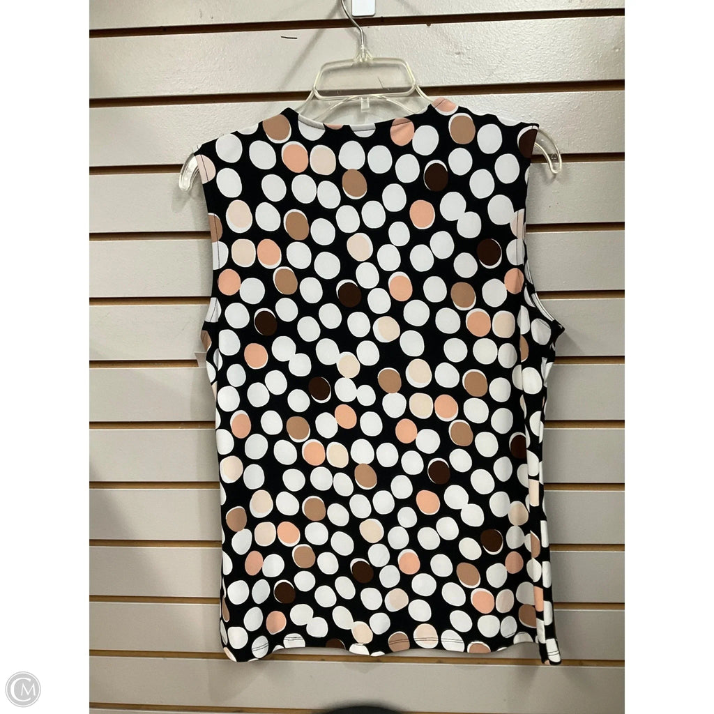 Top Sleeveless By Anne Klein In Polkadot Pattern, Size: M