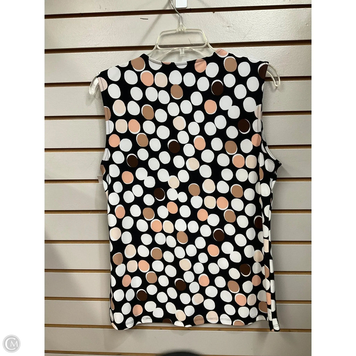 Top Sleeveless By Anne Klein In Polkadot Pattern, Size: M