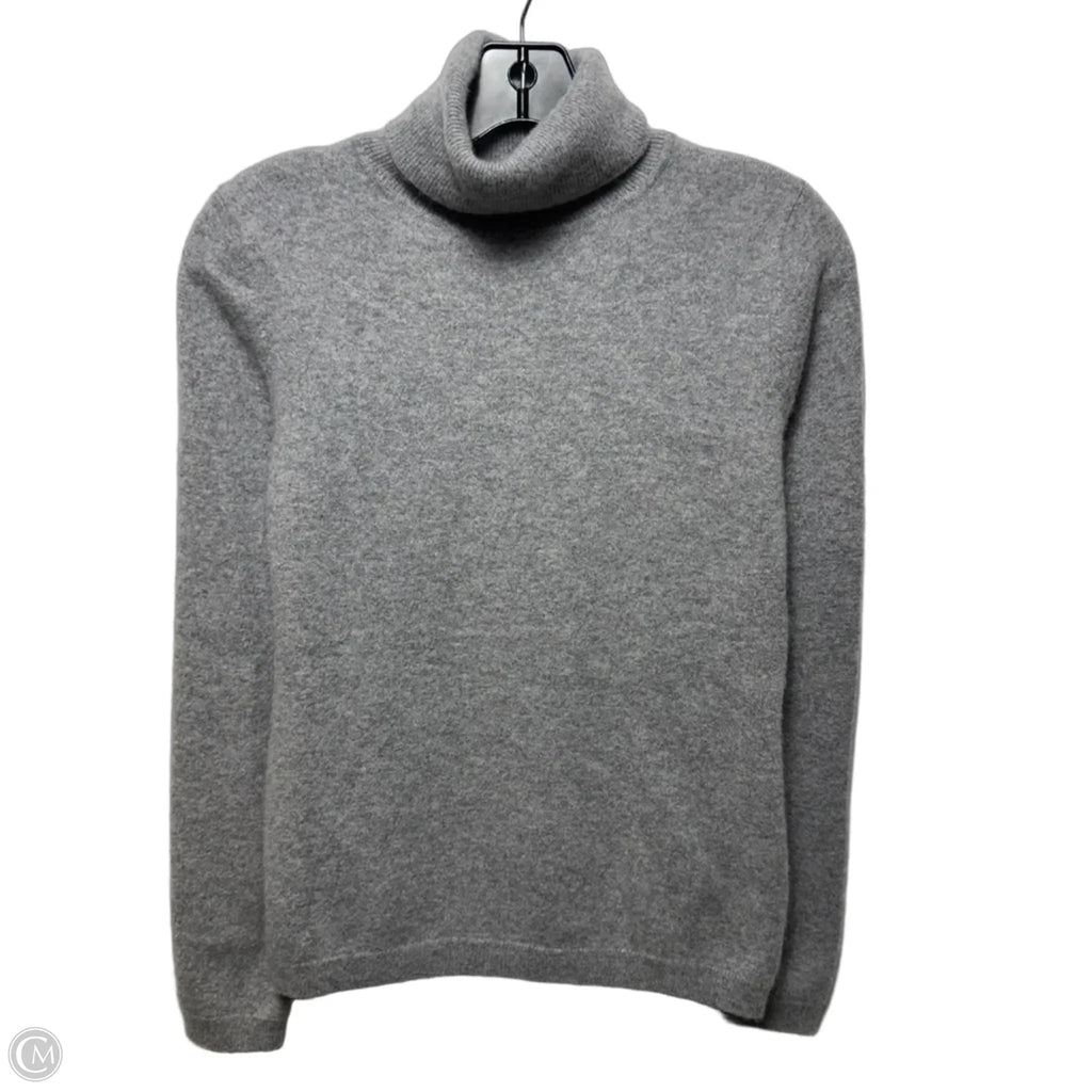 Turtleneck Sweater Cashmere By Garnet Hill In Grey, Size: M