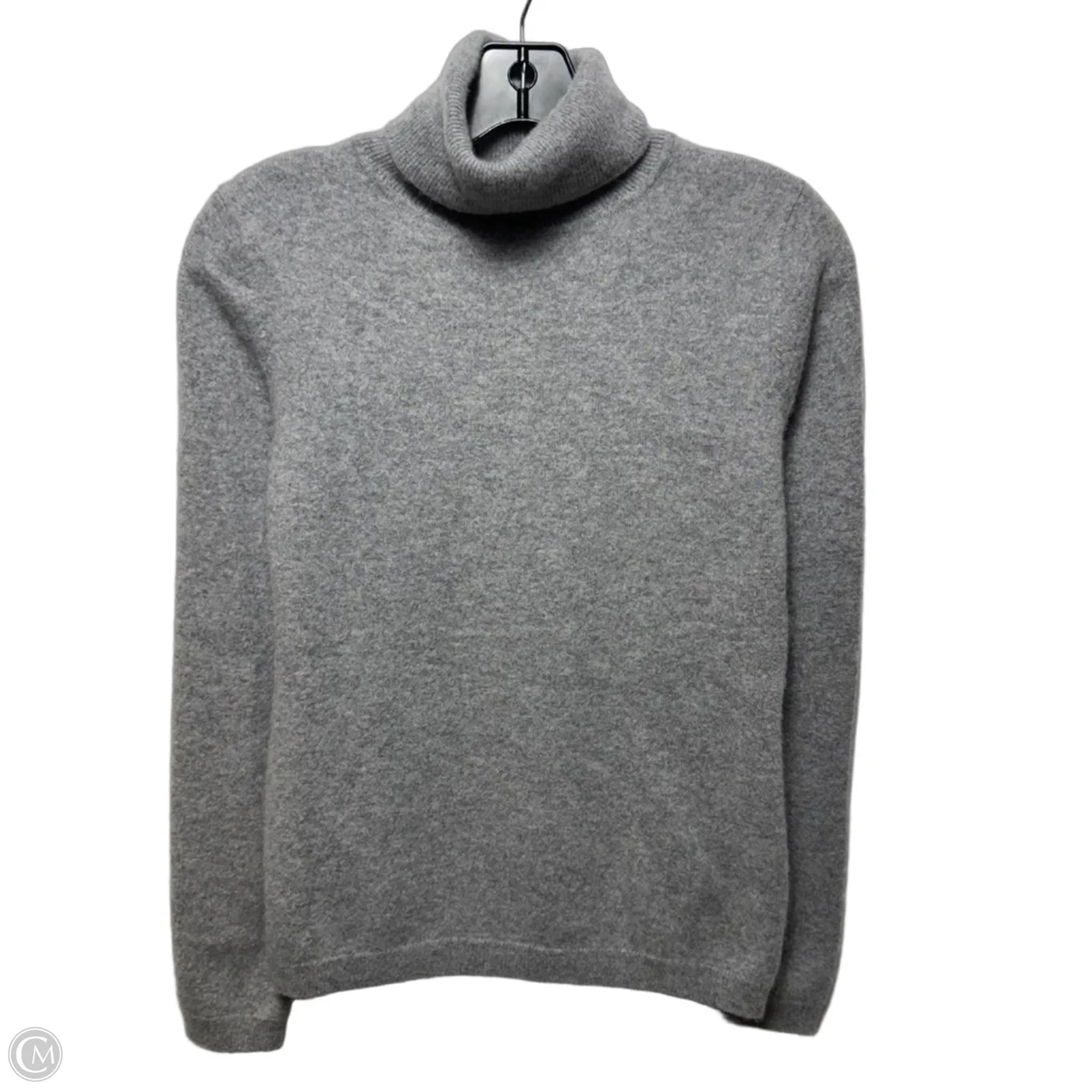 Turtleneck Sweater Cashmere By Garnet Hill In Grey, Size: M