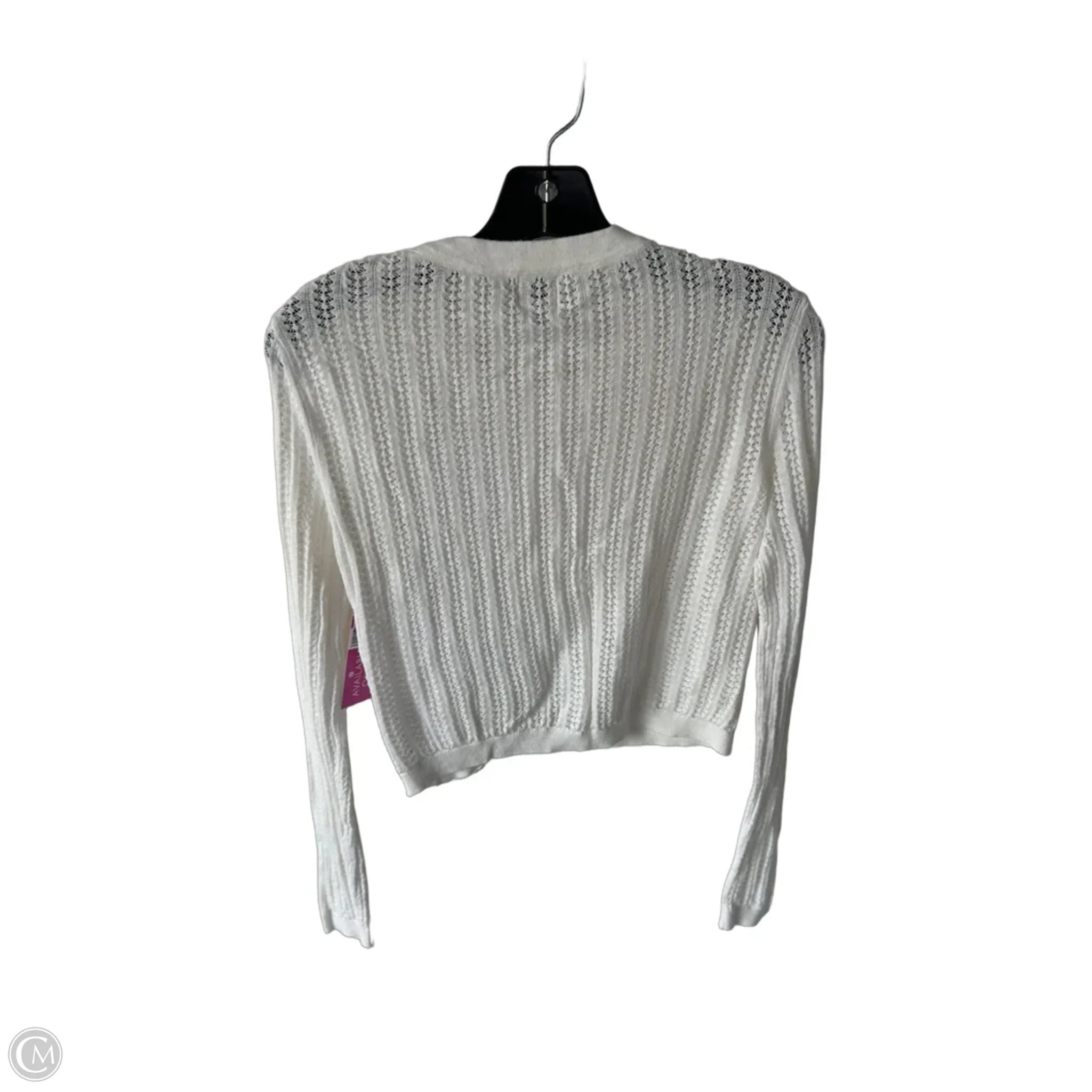 Sweater Cardigan By A New Day In Cream, Size: M