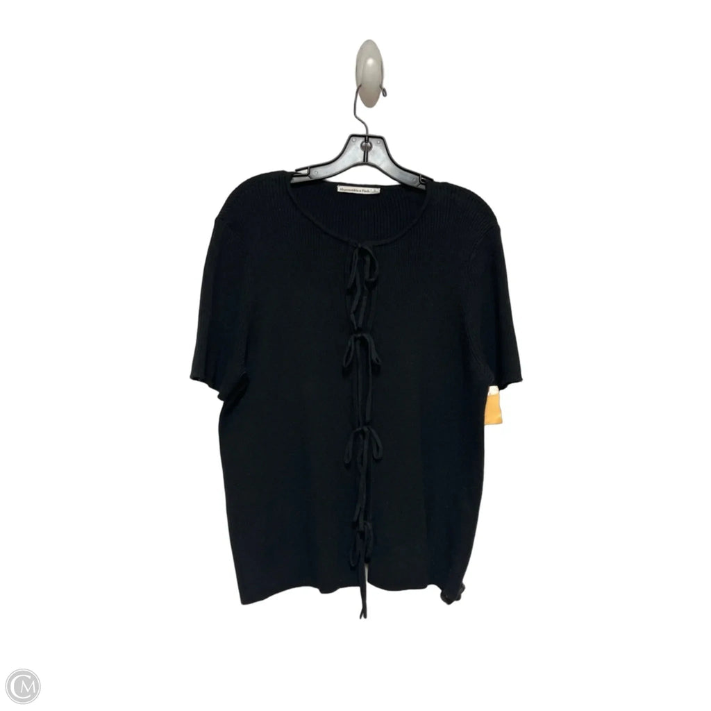 Top Short Sleeve By Abercrombie And Fitch In Black, Size: L