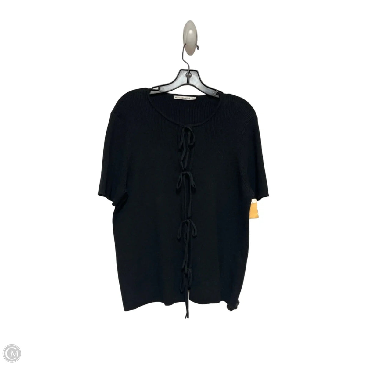 Top Short Sleeve By Abercrombie And Fitch In Black, Size: L