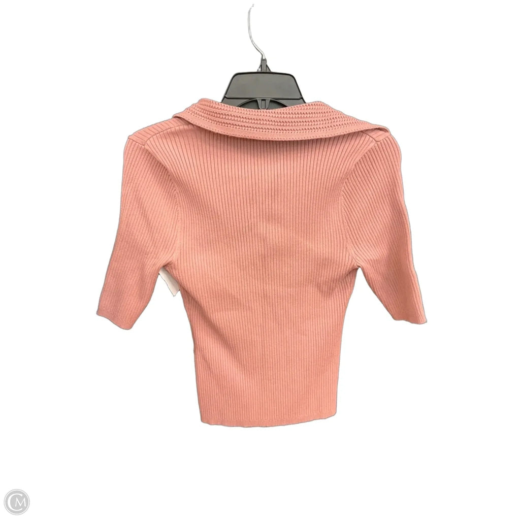 Top Short Sleeve By White House Black Market In Pink, Size: M