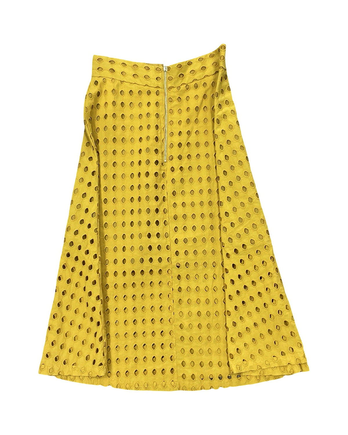 Skirt Midi By H&M In Yellow, Size:6