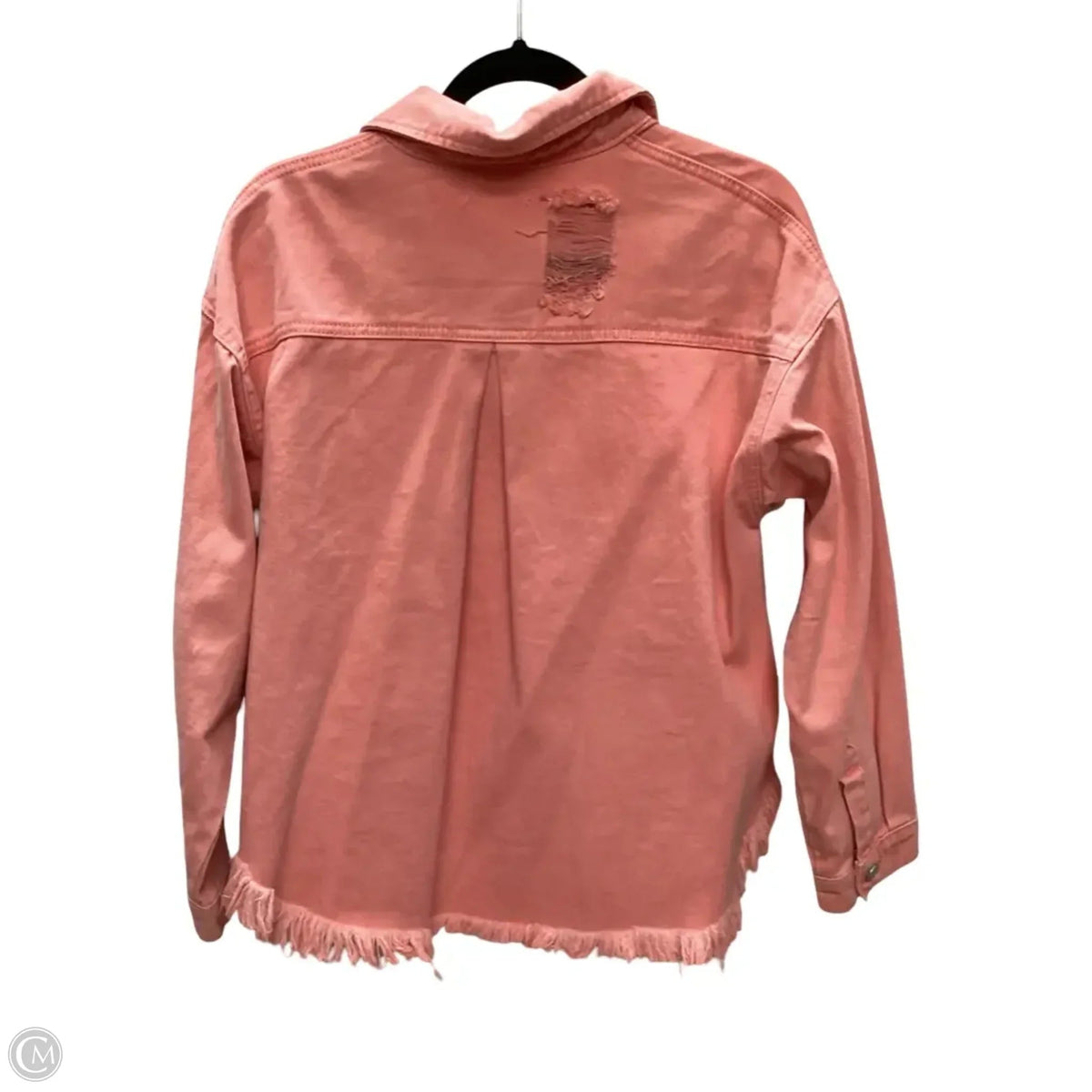 Jacket Denim By Pink Lily In Pink, Size: Xs